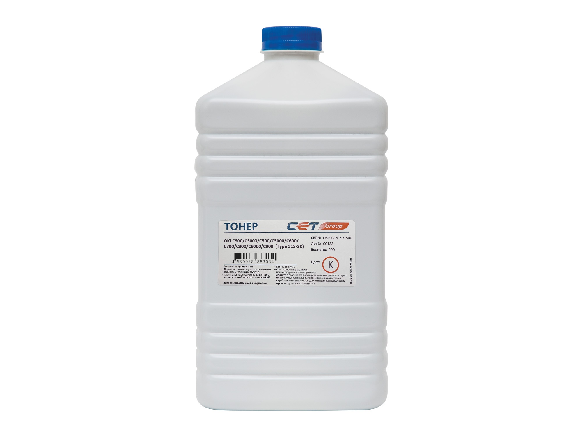 Тонер Type 315-2 для OKI C301 (Japan) Black, 500г/бут, (унив.), OSP0315-2-K-500